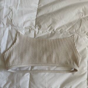 Joah brown luxe knit bra natural